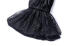 Darkinlove Women's Gothic Ruched Lace V-neck Velvet Dresses
