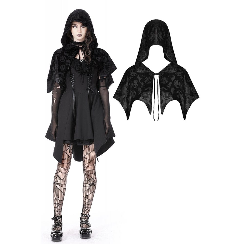 RebelsMarket Women's Gothic Hooded Cape Poncho