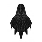 Darkinlove Damen-Umhang aus Samt mit Gothic-Totenkopf-Print und Kapuze