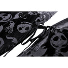 Darkinlove Damen-Umhang aus Samt mit Gothic-Totenkopf-Print und Kapuze