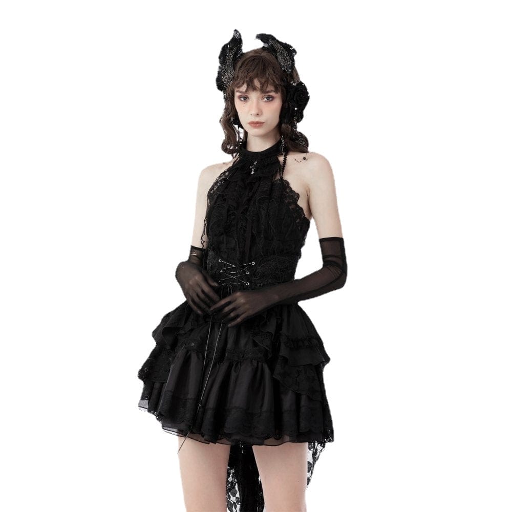 Darkinlove Women's Gothic Spider Web Lace Neckwear