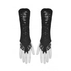 Darkinlove Women's Gothic Spider Web Ripped Lace Long Gloves Sleeve Cover
