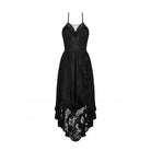 Darkinlove Women's Gothic Swallow Tail Floral Lace Dress