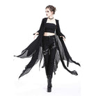 Darkinlove Women's Grungy Goth Hooded Coat