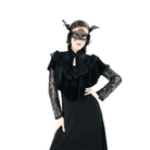 Capa vintage de encaje y flores para mujer