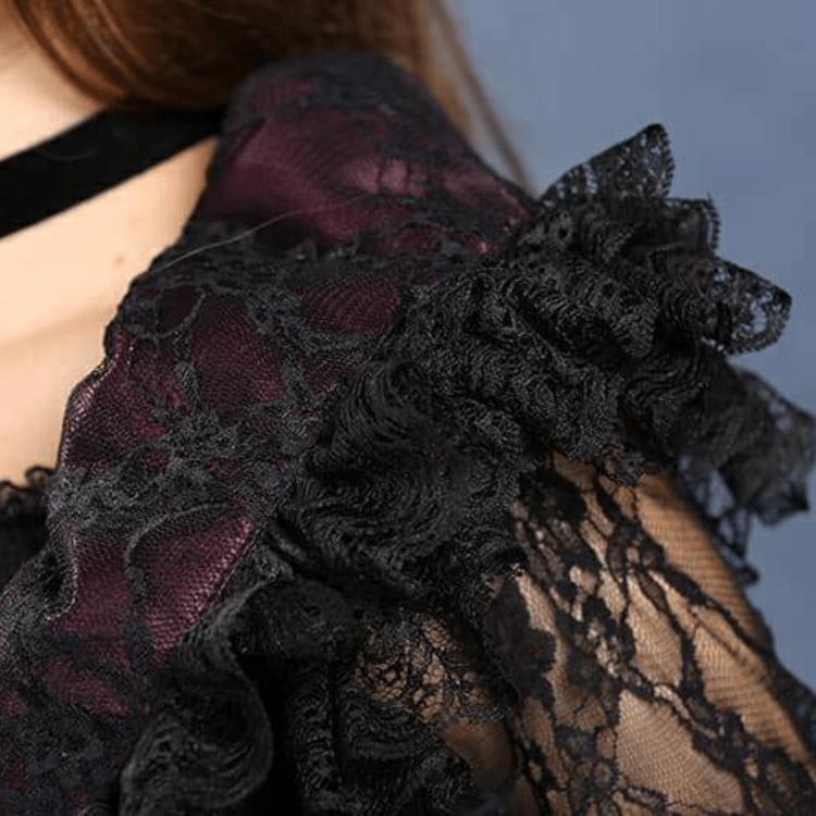 Darkinlove Women's Lace Frill Short Vests