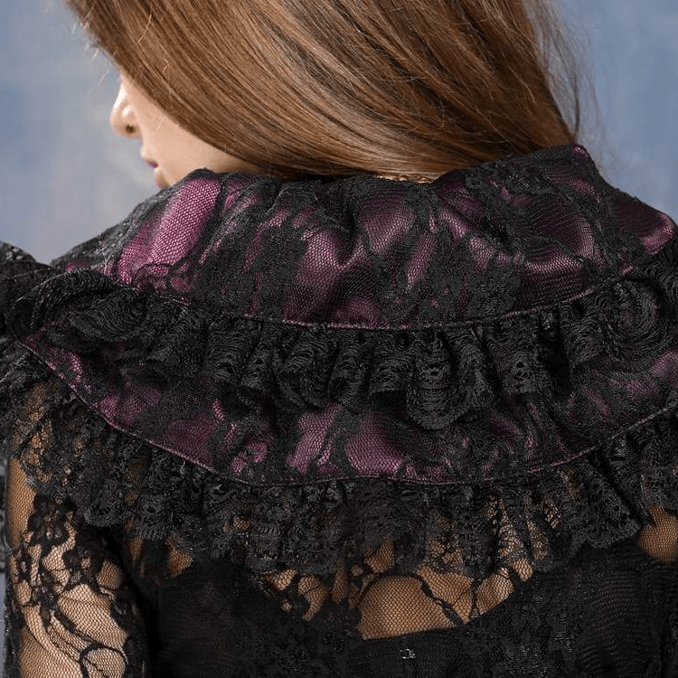 Darkinlove Women's Lace Frill Short Vests