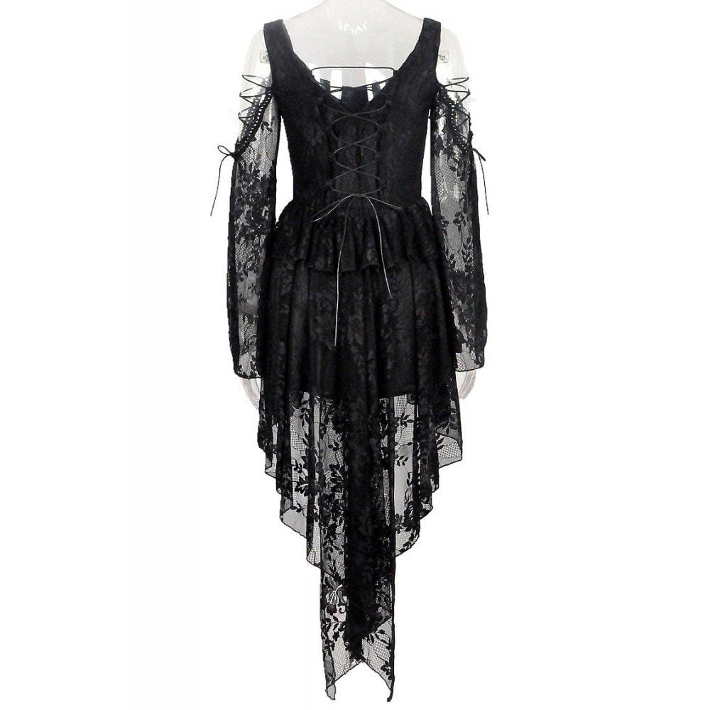 Darkinlove Women's Lace Overlay Little Black Dress