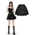 Darkinlove Women's Lolita Bowknot Multilayer Mesh Short Skirt