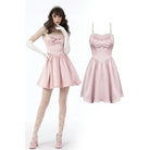 Darkinlove Women's Lolita Pink Bowknot Slip Dress