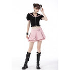 Darkinlove Women's Lolita Pink JK Pleated Skirt