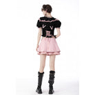 Darkinlove Women's Lolita Pink JK Pleated Skirt