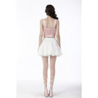 Darkinlove Women's Lolita Pink Love Heart Lacing-up Bustier