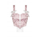 Darkinlove Women's Lolita Pink Love Heart Lacing-up Bustier