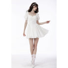 Darkinlove Women's Lolita Square Collar Puff Sleeved Princess Dress Wedding Dress