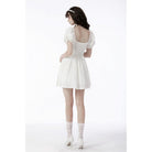 Darkinlove Women's Lolita Square Collar Puff Sleeved Princess Dress Wedding Dress