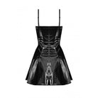 Darkinlove Damen Punk-Unterkleid aus Lackleder in Kontrastfarbe