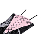 Darkinlove Damen Punk-Unterkleid aus Lackleder in Kontrastfarbe