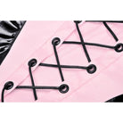 Darkinlove Damen Punk-Unterkleid aus Lackleder in Kontrastfarbe