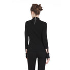 Camiseta Darkinlove de manga larga con cuello alto y tirantes estilo punk para mujer