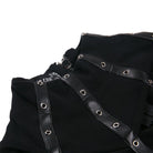 Camiseta Darkinlove de manga larga con cuello alto y tirantes estilo punk para mujer