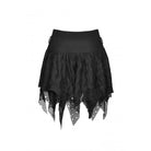 Darkinlove Damen Punk Unregelmäßiger Mesh Splice Drapierter Rock