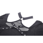 Darkinlove Women's Punk Mesh Splice Halterneck Crop Top