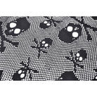 Darkinlove Women's Punk Off Shoulder Skull Mesh Shirt with Hood