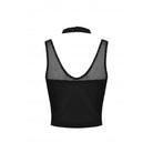 Darkinlove Women's Punk Rock Cutout Short Sleeved Mesh Top