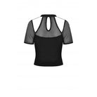 Darkinlove Women's Punk Rock Cutout Short Sleeved Mesh Top