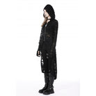 Darkinlove Damen Punk Split Ripped Coat mit Kapuze