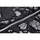 Darkinlove Damen Punk Split Ripped Coat mit Kapuze