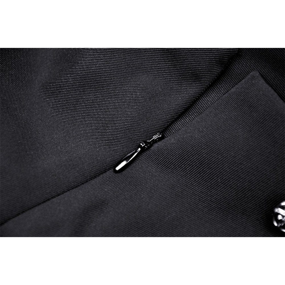 Darkinlove Women's Punk Strappy Layered Skirt