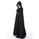 Darkinlove Women's Punk Straps Long Coat with Hood