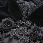 Darkinlove Women's Rosette Velour Goth Cape