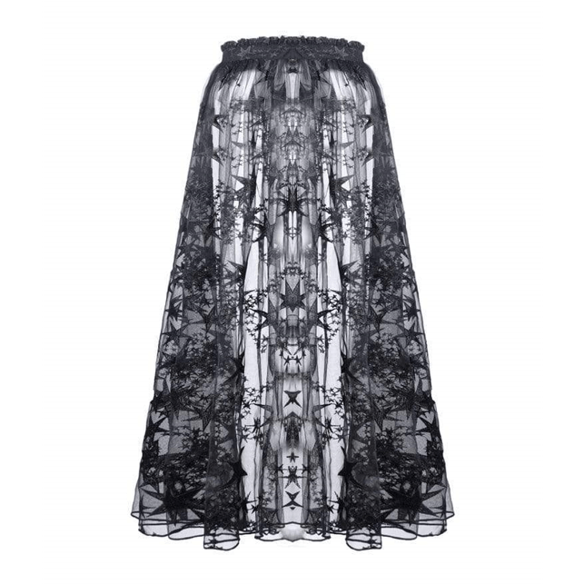 Darkinlove Women's Star Mesh Sheer Decorated Skirts