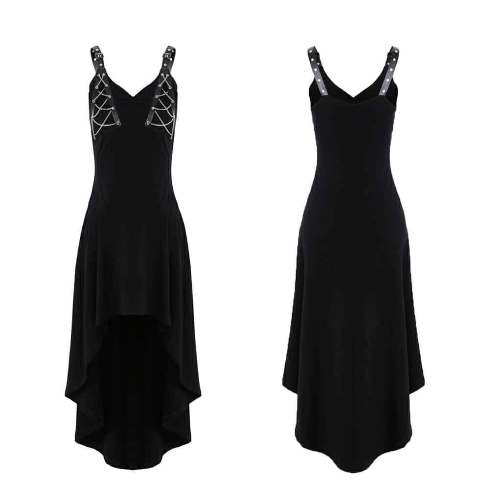 Women's Strappy Black Goth Dress