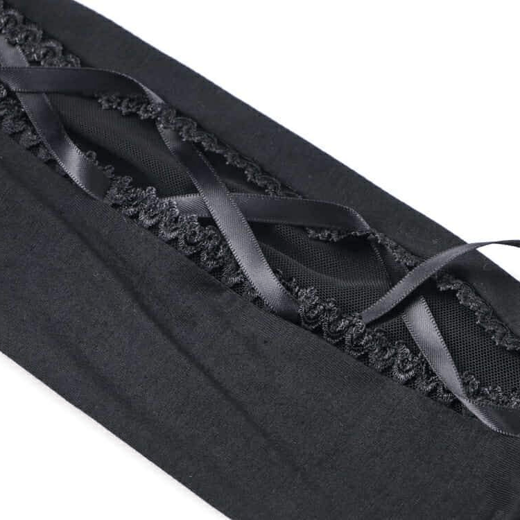Darkinlove Women's Strappy Detail Neck Short Goth Top