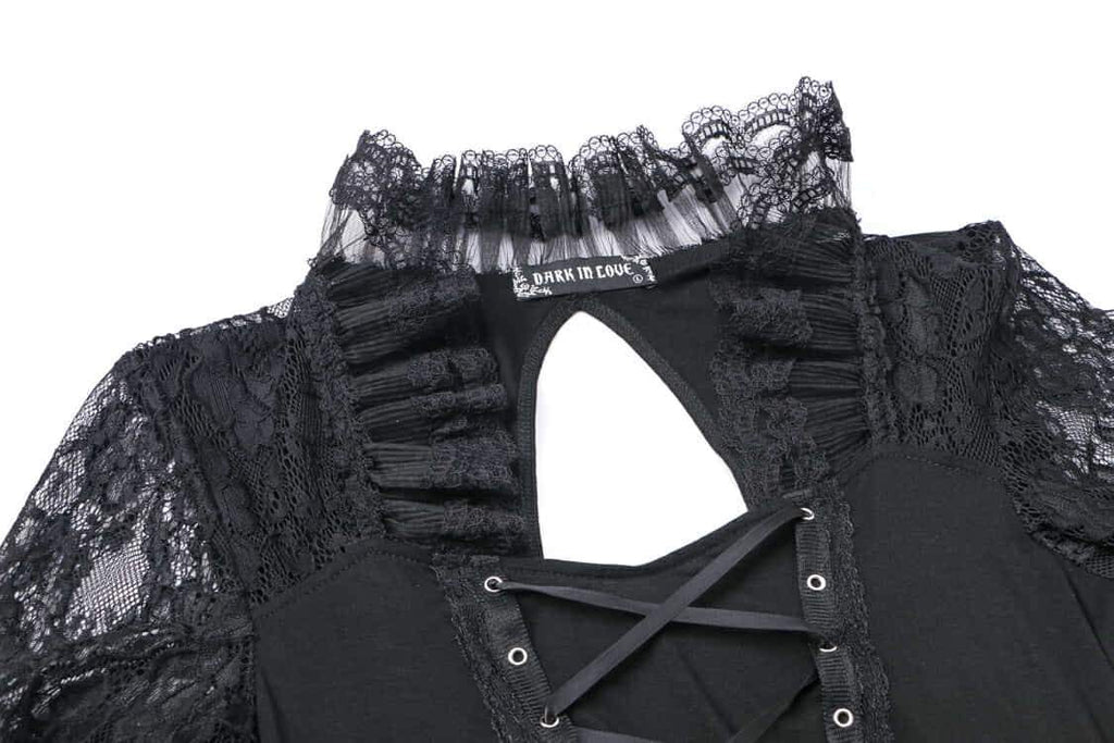 Darkinlove Women's Vintage Goth Midi Dress