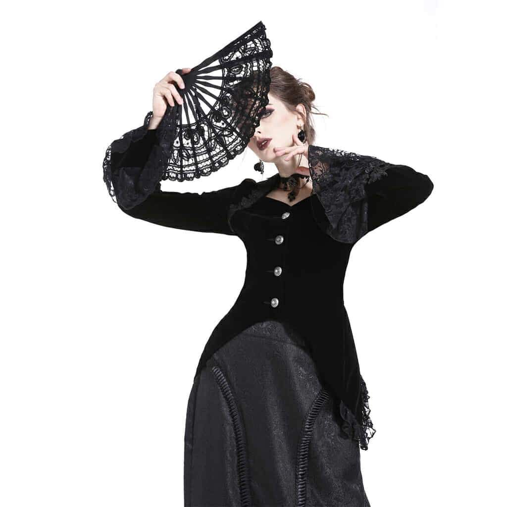 Darkinlove Women's Vintage Goth Short Coat
