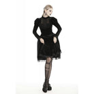 Darkinlove Women's Vintage Lace Collar Velet Dresses