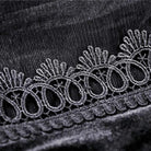 Women's Vintage Gothic Mesh Velet Splicing Irregular Hem Skirts