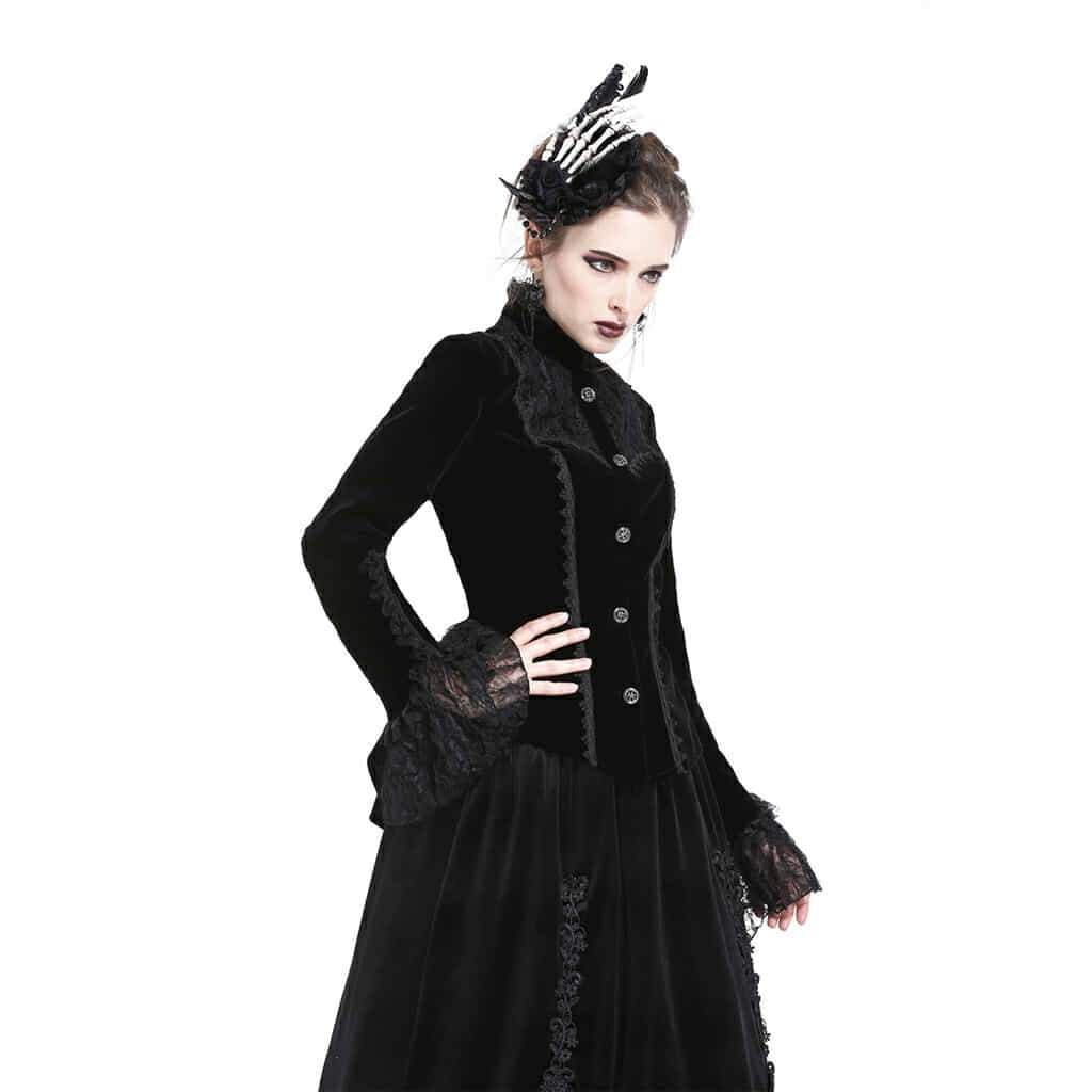 Darkinlove Women's Vintage Victorian Short Goth Coat