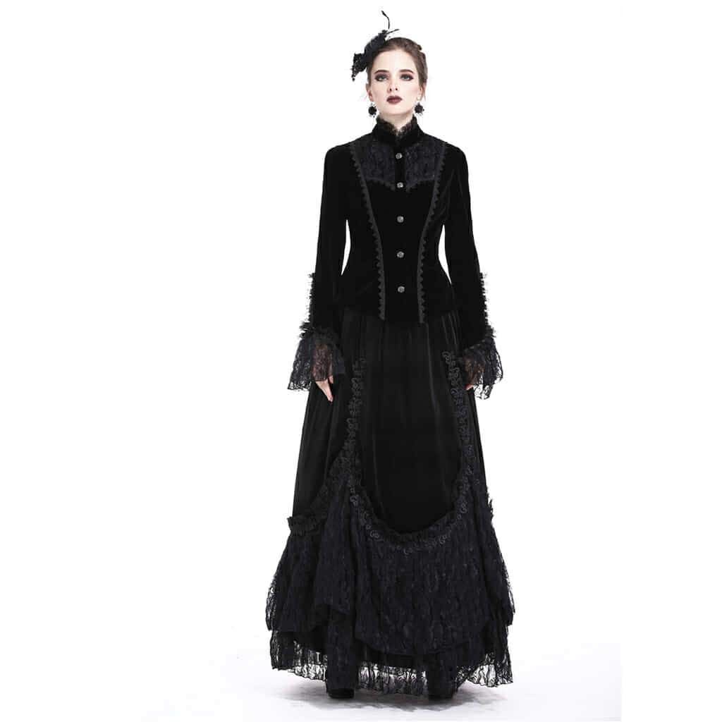 Darkinlove Women's Vintage Victorian Short Goth Coat