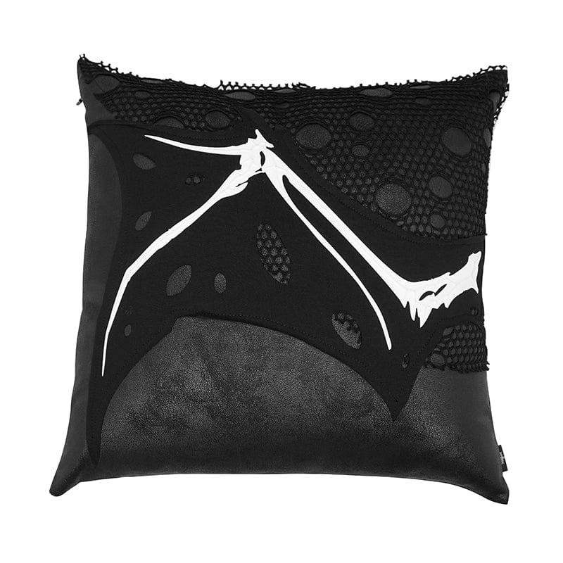 DEVIL FASHION Gothic Ripped Mesh Splice Pillow Case with Pillow Inner