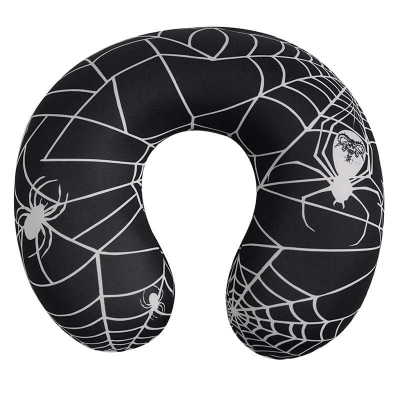 DEVIL FASHION Gothic Spider Web Printed U-shaped Pillow