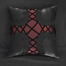 DEVIL FASHION Gothic Strappy Lace Pillow Case Black with Pillow Inner
