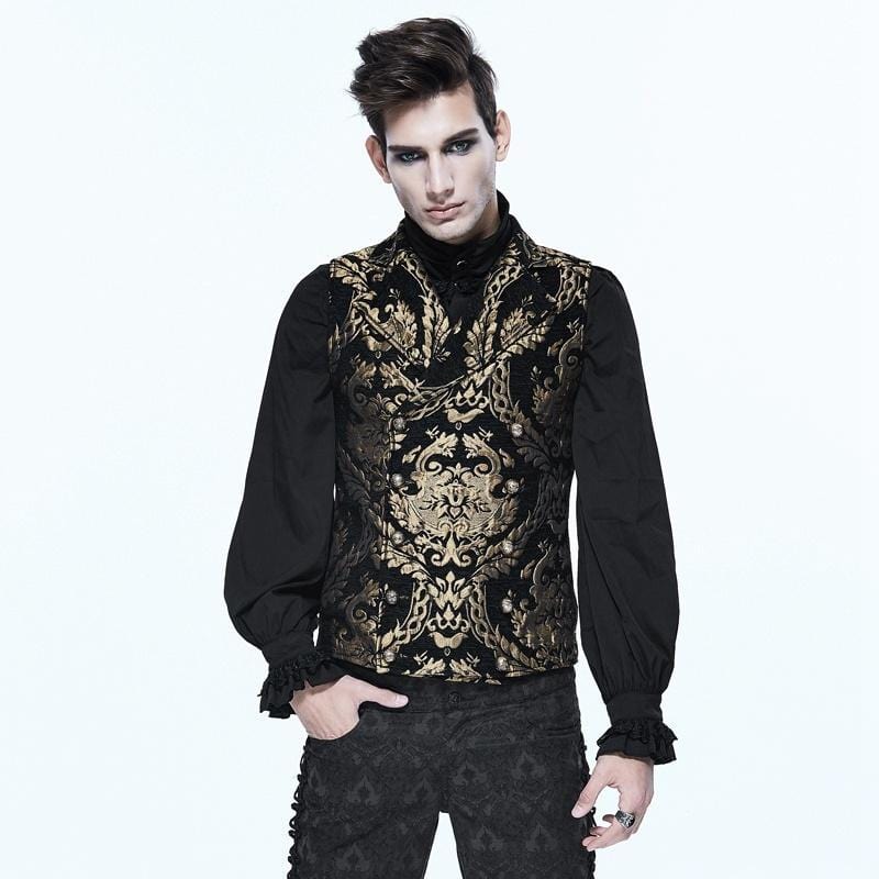 DEVIL FASHION Men's Double Breasted Waistcoat