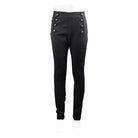 DEVIL FASHION Men's Goth High-waisted Double-breasted Jacquard Pants