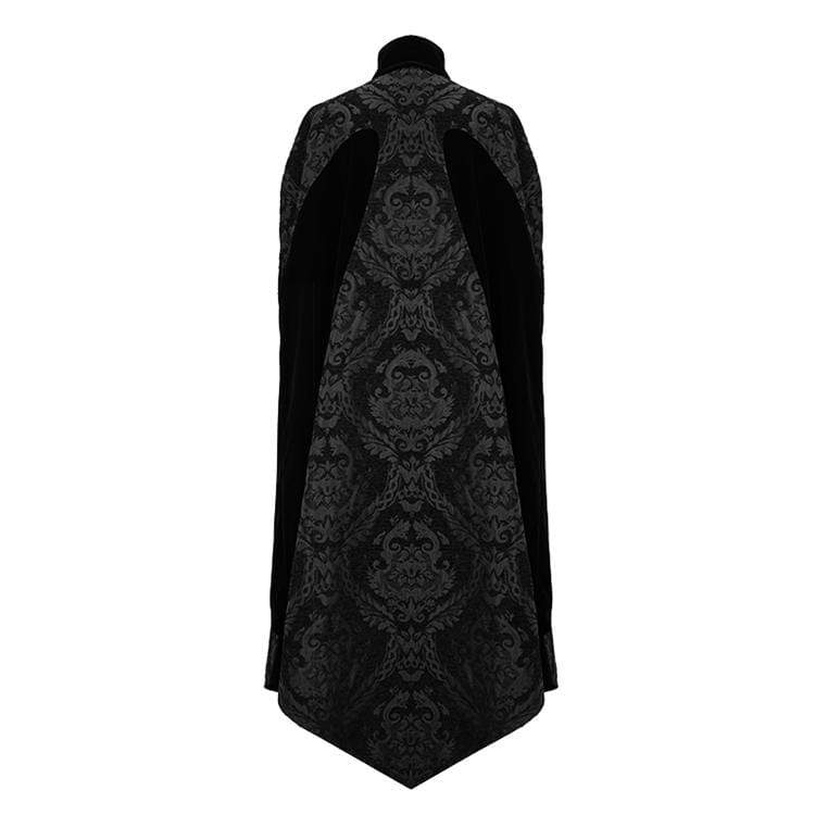 DEVIL FASHION Men's Goth Jacquard Cloak